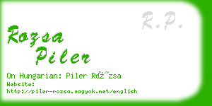 rozsa piler business card